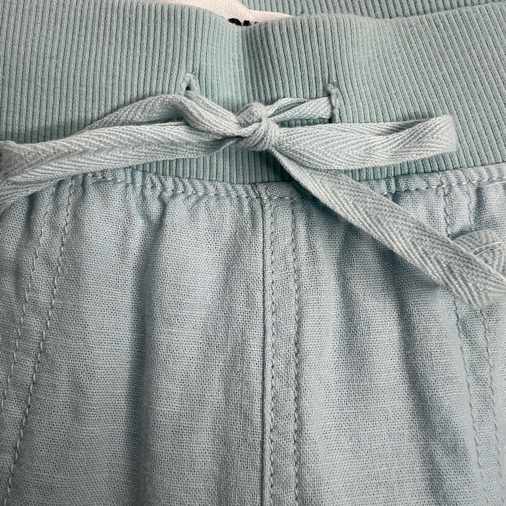 Sonoma Goods For Life S Pants Linen Blend Aqua Blue 4 Beach Pool Cover Wide Leg - Picture 4 of 7
